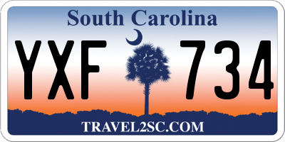 SC license plate YXF734