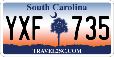 SC license plate YXF735