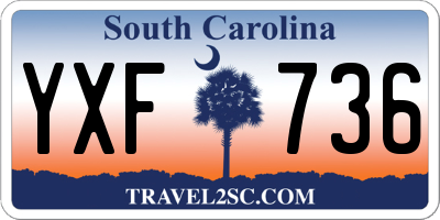 SC license plate YXF736