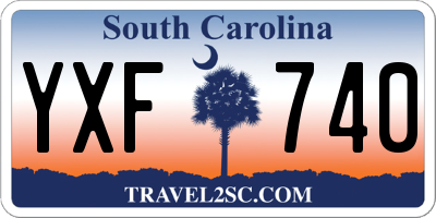 SC license plate YXF740