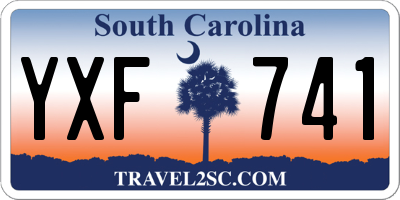 SC license plate YXF741