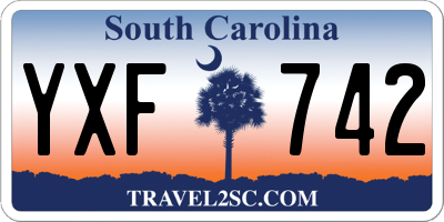 SC license plate YXF742