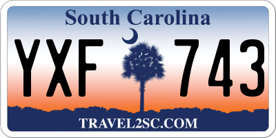 SC license plate YXF743