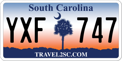SC license plate YXF747