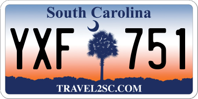SC license plate YXF751