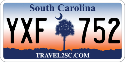 SC license plate YXF752