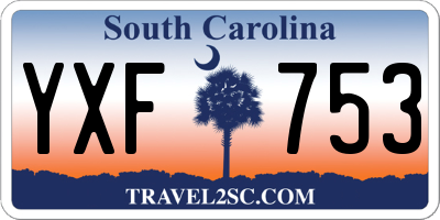SC license plate YXF753