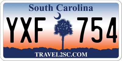 SC license plate YXF754