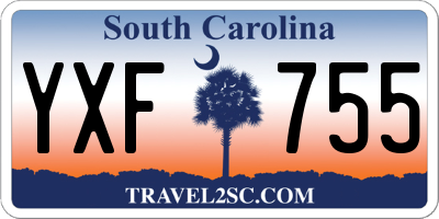 SC license plate YXF755