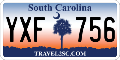 SC license plate YXF756