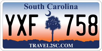 SC license plate YXF758