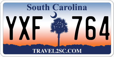 SC license plate YXF764
