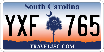 SC license plate YXF765
