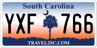 SC license plate YXF766