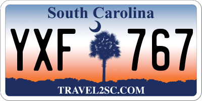 SC license plate YXF767