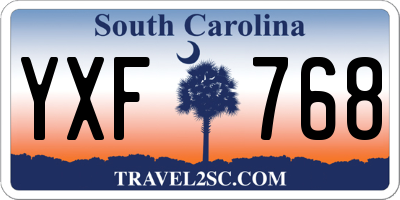 SC license plate YXF768