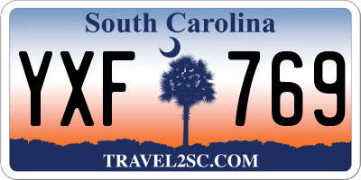 SC license plate YXF769