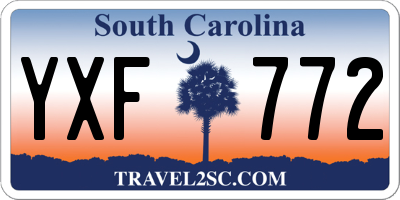 SC license plate YXF772