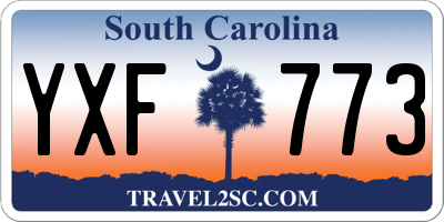 SC license plate YXF773