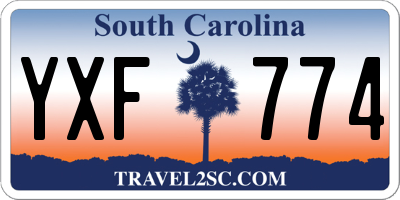 SC license plate YXF774