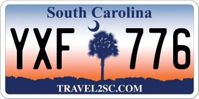 SC license plate YXF776