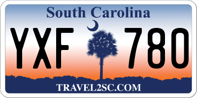 SC license plate YXF780