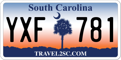SC license plate YXF781