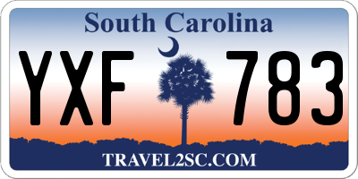 SC license plate YXF783