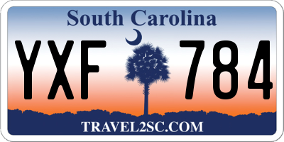 SC license plate YXF784