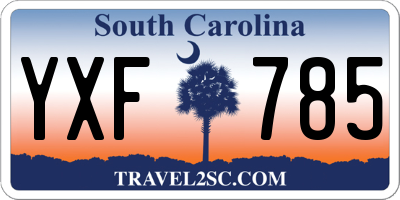 SC license plate YXF785