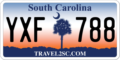 SC license plate YXF788