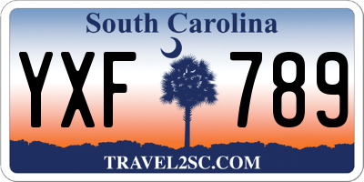 SC license plate YXF789