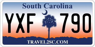 SC license plate YXF790
