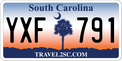 SC license plate YXF791
