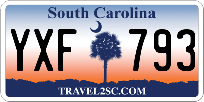 SC license plate YXF793
