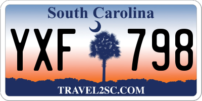 SC license plate YXF798