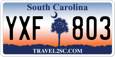 SC license plate YXF803