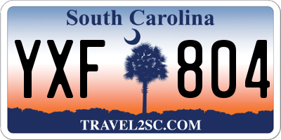 SC license plate YXF804