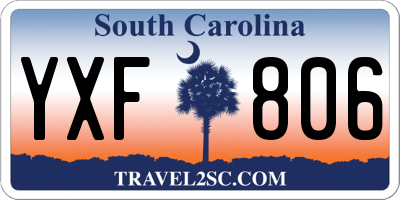 SC license plate YXF806