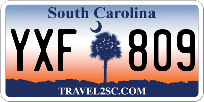SC license plate YXF809