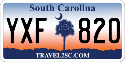 SC license plate YXF820