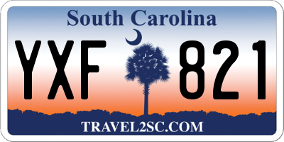 SC license plate YXF821