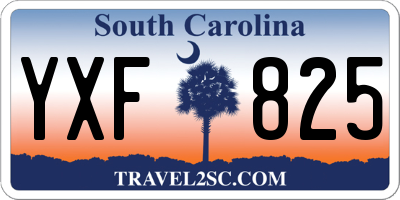SC license plate YXF825