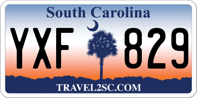 SC license plate YXF829