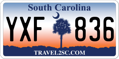 SC license plate YXF836
