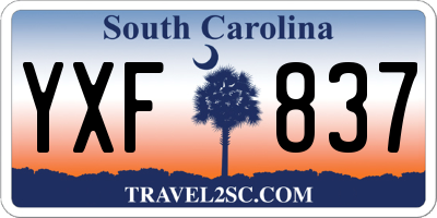 SC license plate YXF837