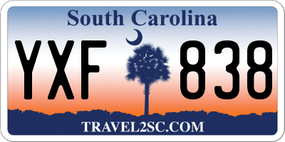 SC license plate YXF838
