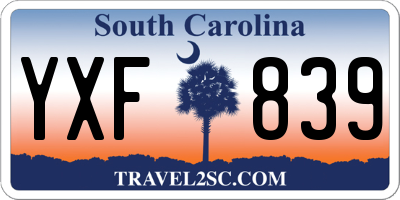SC license plate YXF839