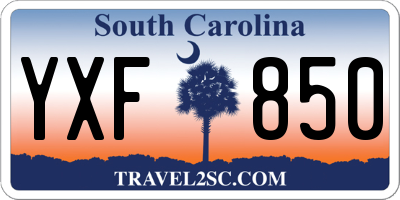 SC license plate YXF850