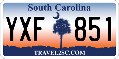 SC license plate YXF851